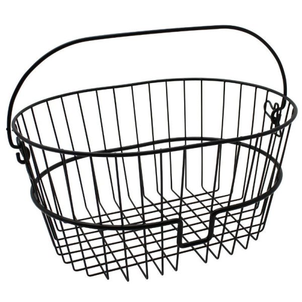 Panier Avant Acier Fil Klickfix Standardkorb 16L Noir Avec Anse Fixation Sur Cintre (41X19X30Cm) (Livre Sans Fixation)