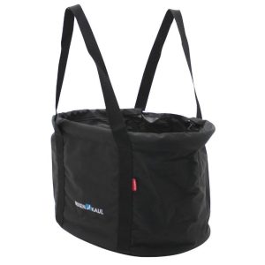 Panier Avant Toile Klickfix Shopper 24L Noir Avec Anse Fixation Sur Cintre (38X25X29Cm) (Livre Sans Fixation)