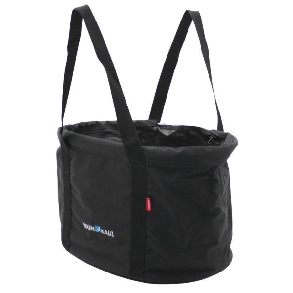 Panier Avant Toile Klickfix Shopper 24L Noir Avec Anse Fixation Sur Cintre (38X25X29Cm) (Livre Sans Fixation)
