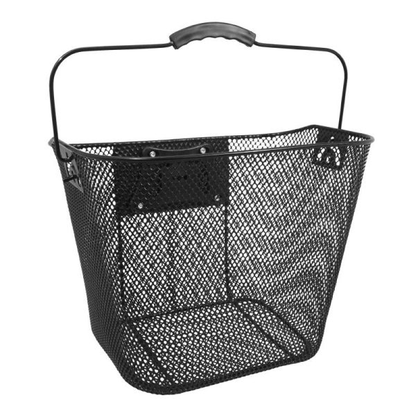 Panier Avant Acier Nid Abeille Newton Noir Fixation Rapide Clips Rpd 25,4-31,8mm 19L (Lg35Xl25Xh25)