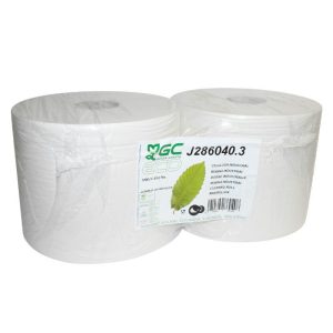Papier Bobine Essuie-Main Blanc Minerva A Usage Professionnel Double Epaisseur (2 Bobines - 1000 Feuilles)