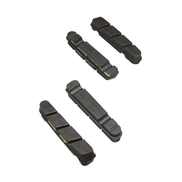 Patin de Frein Route Swissstop -Black Prince Flashpro- Pour Shimano-SRAM Jante Carbone Gomme Noir -Freinage Progressif et Monte Moins En Temperature En Utilisation Intensive (2 Paires)