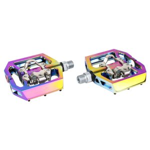 Pedale VTT Newton Alu Oil Anodise 9-16" A Roulement (Compatible Cale Shimano) (Paire) 105X95X23 Mm