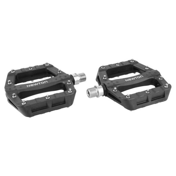 Pedale VTT - Bmx Newton Resine Noir 9-16" Roulement Du (Paire) 108X99X23 Mm