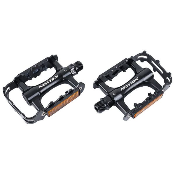 Pedale VTT Alu Newton Noir Cage Alu Noir 9-16" Roulement Du (Paire)