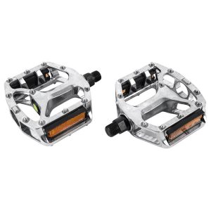 Pedale BMX Newton Alu Argent 9-16" Roulement Du (Paire Sur Carte)