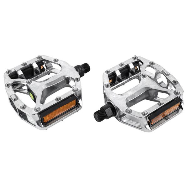 Pedale BMX Newton Alu Argent 9-16" Roulement Du (Paire Sur Carte)