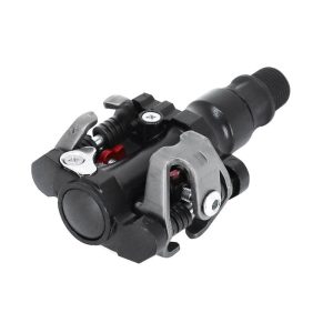 Pedale VTT Automatique Newton A Billes Type SPD Alu Noir Avec Cales (Paire)