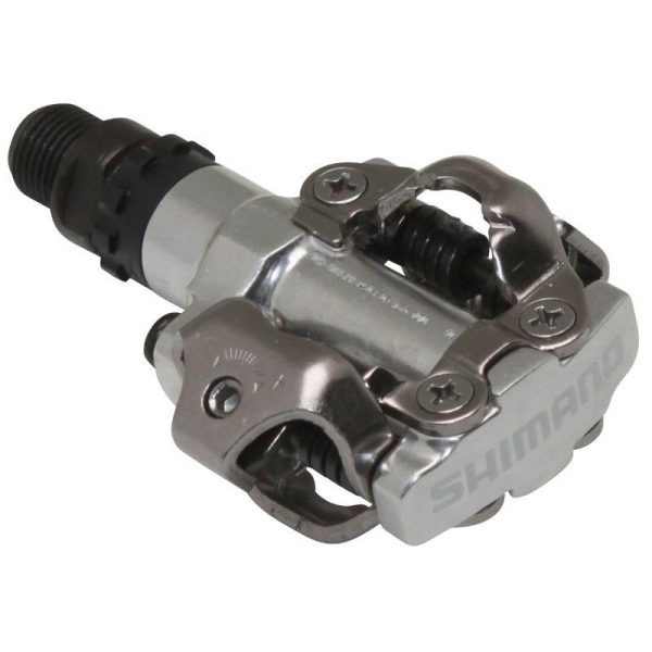 Pedale VTT Automatique Shimano M520 SPD Argent Avec Cales (Paire)