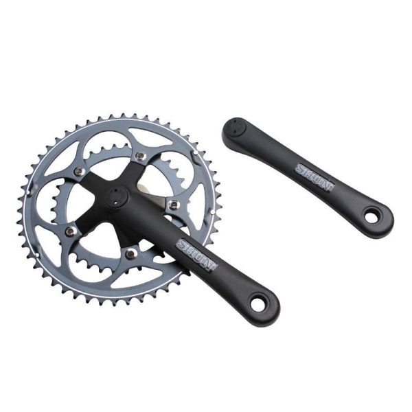 Pedalier Route Stronglight 9-10V. Impact Eco Argent 170mm 50-34 Compatible 8V. (Axe Carre 107mm)