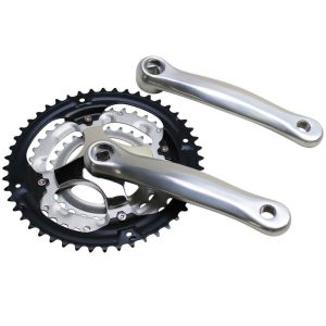 Pedalier VTT Gravity 7-8V. Alu Argent 170mm 48-38-28 (Boitier 118mm)