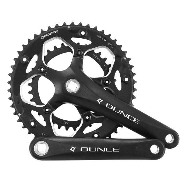 Pedalier Route 9-10V. Noir Compact 170mm 34-50 -Selection Gravity- (Boitier 110mm)