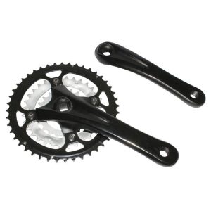 Pedalier VTT Gravity 9V. Alu Noir 170mm 44-32-22 (Boitier 110mm) Plateaux Demontables