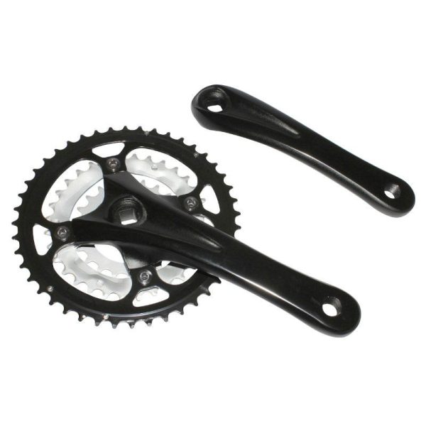 Pedalier VTT Gravity 9V. Alu Noir 170mm 44-32-22 (Boitier 110mm) Plateaux Demontables