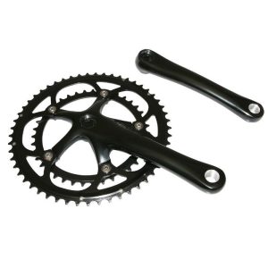 Pedalier Route 9-10V. Noir 172,5mm 39-53 Diam.130mm Pour Boitier 110mm