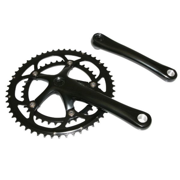 Pedalier Route 9-10V. Noir 172,5mm 39-53 Diam.130mm Pour Boitier 110mm