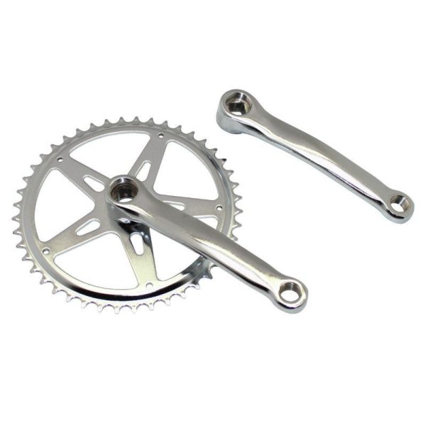 Pedalier City Gravity Acier Chrome 150mm Plateau 44D. Chaine 3.30