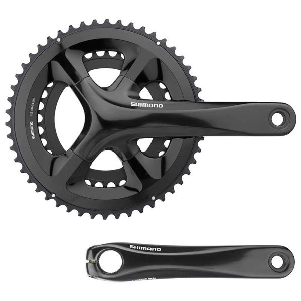 Pedalier Route Shimano 11V. Rs510 Noir 165mm 50-34 (Compatible Tout Groupe) (Montage Atelier)