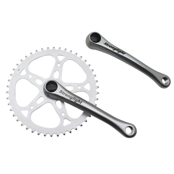 Pedalier City Stronglight Sl55 Alu Argent 170mm 46D. Chaine 2.38 (Axe Carre 115mm)