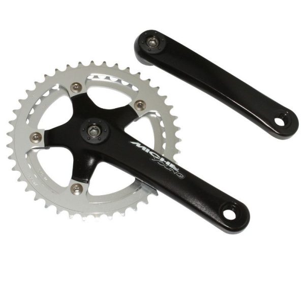 Pedalier Route Miche 9-10V. Alu 155mm 42-36 (Axe Carre 107mm)