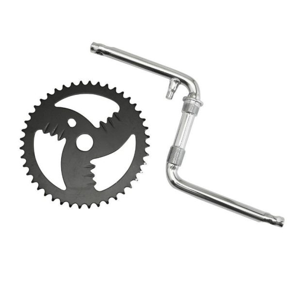 Pedalier BMX Fauber Manivelles Monobloc Plateau Acier 44D. Pour Pedale Filetage 1-2