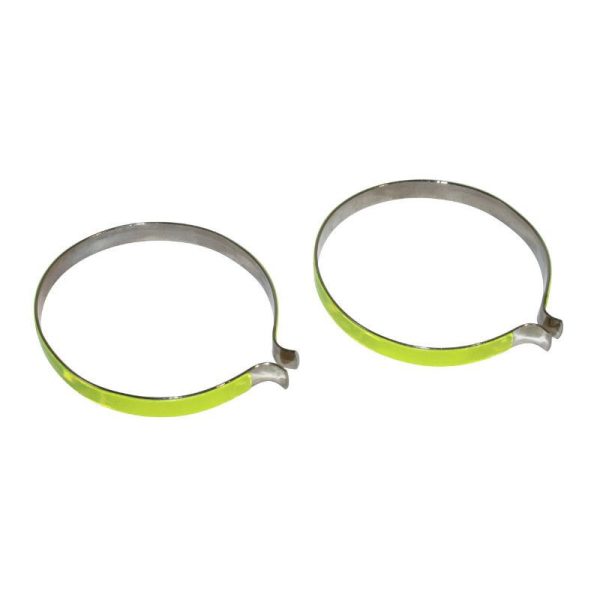 Pince Pantalon Gravity Acier Chrome Avec Bande Reflechissante (Paire)