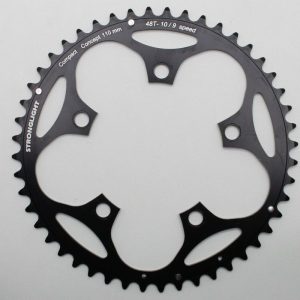 Plateau Route 5 Branches D.110 Stronglight Dural 48 Dents Exterieur Noir Type Shimano 8-9V.