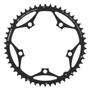 Plateau Route 5 Branches D.130 Stronglight Ct2 50 Dents Exterieur Noir Type Shimano 10-11V.
