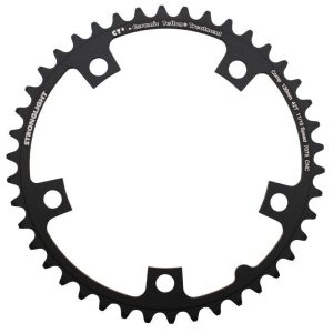 Plateau Route 5 Branches D.130 Stronglight Ct2 42 Dents Interieur Noir Type Shimano 10-11V.