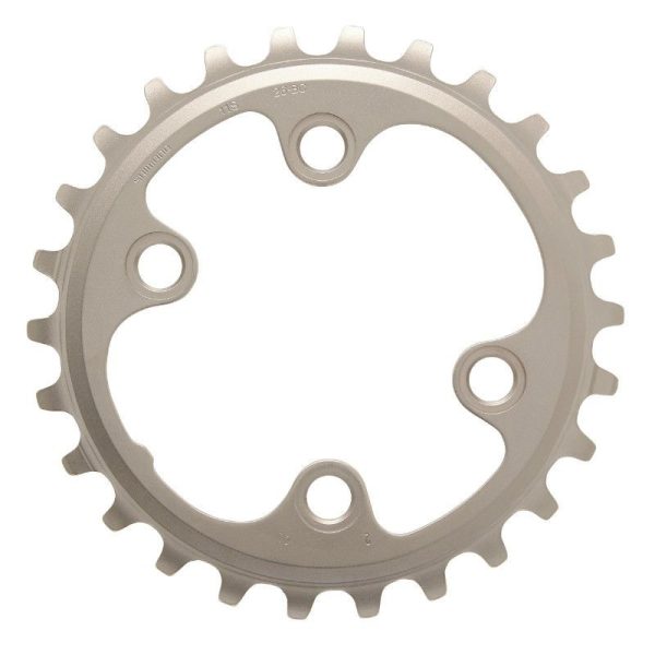 Plateau VTT 4 Branches D.64 Pour Shimano Xt M8000 Double 26 Dents Interieur Origine 11V.