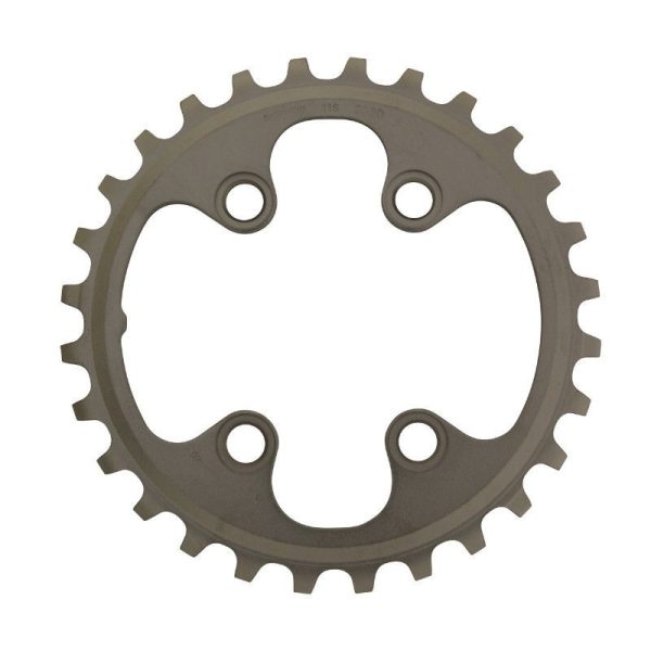 Plateau VTT 4 Branches D.64 Pour Shimano Xt M8000 Double 28 Dents Interieur Origine 11V.