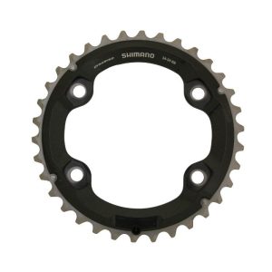 Plateau VTT 4 Branches D.96 Pour Shimano Xt M8000 Double 34 Dents Exterieur Origine 11V.