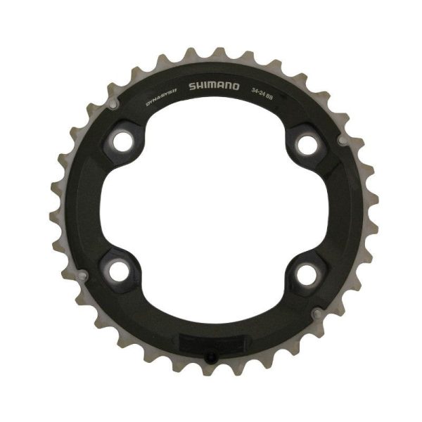 Plateau VTT 4 Branches D.96 Pour Shimano Xt M8000 Double 34 Dents Exterieur Origine 11V.