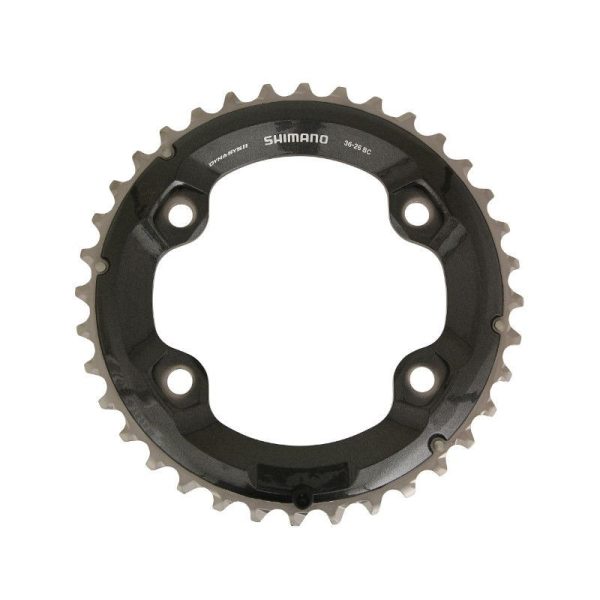 Plateau VTT 4 Branches D.96 Pour Shimano Xt M8000 Double 46 Dents Exterieur Origine 11V.