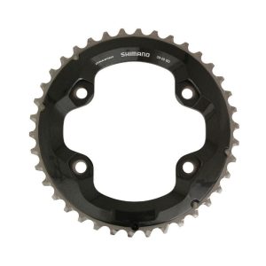 Plateau VTT 4 Branches D.96 Pour Shimano Xt M8000 Double 38 Dents Exterieur Origine 11V.