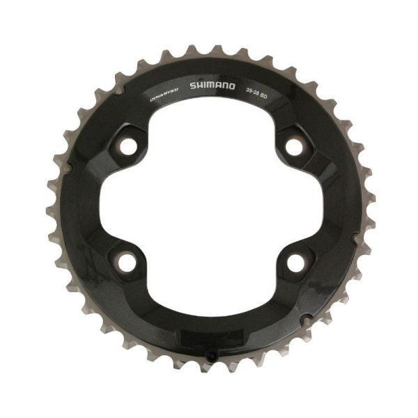 Plateau VTT 4 Branches D.96 Pour Shimano Xt M8000 Double 38 Dents Exterieur Origine 11V.