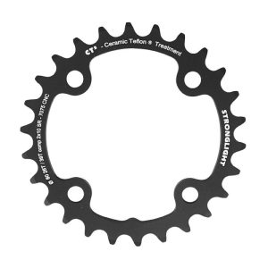 Plateau VTT 4 Branches D.80 Pour SRAM X0-Xx-X9-X7 Stronglight Double 26 Dents Interieur Noir Ct2 Non Filete 10V. - Epaisseur 3.5mm