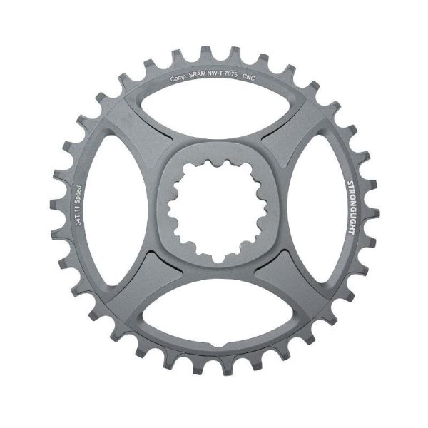 Plateau VTT Direct Mount Pour SRAM Xx1-X01-X1-X0-X9 Stronglight Ht3 Mono 34 Dents Noir Alu 11V. Narrow Wide (Deport 6mm)