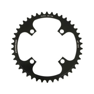 Plateau VTT 4 Branches D.104 Stronglight Mono 42 Dents Noir Alu 7075 - Epaisseur 3.5mm 8-9V.