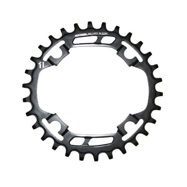 Plateau VTT 4 Branches D.94 Pour SRAM Origine 30 Dents 11V. Noir X-Sync