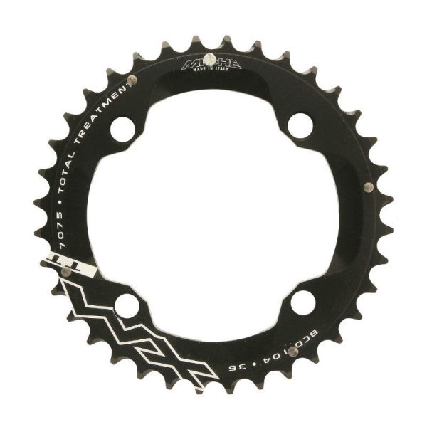 Plateau Vae-E-Bike 4 Branches D.104 Pour Yamaha Miche 36 Dents Mono Noir Alu 7075