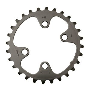 Plateau VTT 4 Branches D.64 Pour Shimano Slx M7000 Double 28 Dents Interieur Origine 11V.