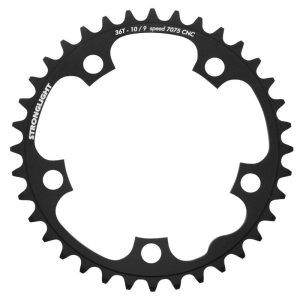 Plateau Route 5 Branches D.110 Stronglight 36 Dents Interieur Noir Type Shimano 9-10-11V.