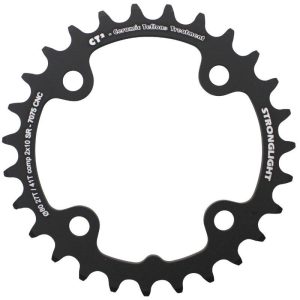 Plateau VTT 4 Branches D.80 Pour SRAM X0-Xx-X9-X7 Stronglight Double 27 Dents Interieur Noir Ct2 10V. - Epaisseur 3.5mm
