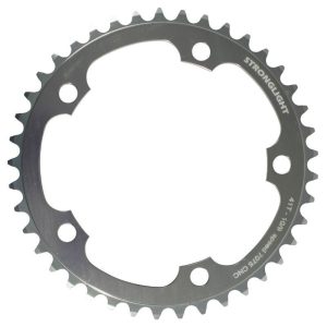 Plateau Route 5 Branches D.130 Stronglight 41 Dents Interieur Argent Alu 7075 Type Shimano 9-10V.