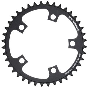 Plateau Route 5 Branches D.110 Stronglight 40 Dents Interieur Noir Alu 7075 Type Shimano 9-10V.