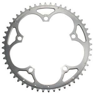 Plateau Route 5 Branches D.135 Stronglight 52 Dents Exterieur Campagnolo Argent Alu 7075 (Axe Carre) 9-10V.
