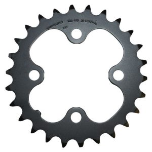 Plateau VTT 4 Branches D.64 Pour Shimano Deore M590 Triple 26 Dents Interieur Origine 9V.