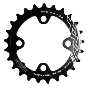 Plateau VTT 4 Branches D.64 Miche 25 Dents Interieur Triple-Double Noir