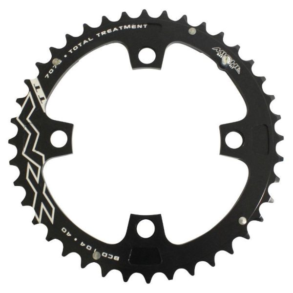 Plateau Vae-E-Bike 4 Branches D.104 Pour Yamaha Miche 40 Dents Exterieur Triple-Double Noir